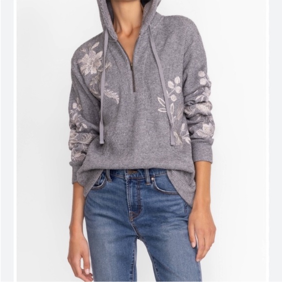 Johnny Was Tops - Johnny Was Junie Metallic Thermal Hoodie